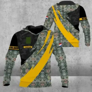 Personalized Netherlands Solider/ Veteran Camo With Name And Rank Hoodie 3D Printed – 1705230002-D04