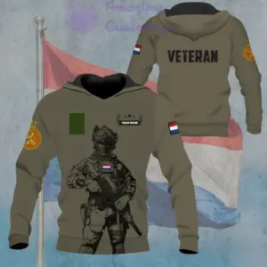 Personalized Netherlands Soldier/ Veteran Camo With Name And Rank Hoodie – 1306230002