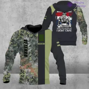 Personalized Netherlands Soldier/ Veteran Camo With Name And Rank Hoodie – 1007230001