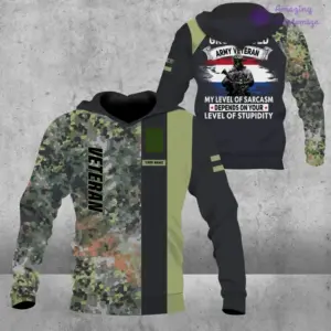Personalized Netherlands Soldier/ Veteran Camo With Name And Rank Hoodie – 1007230002